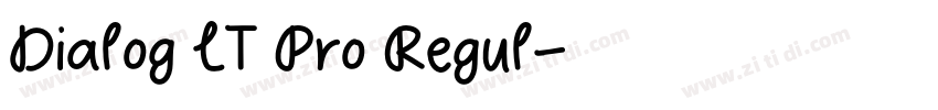 Dialog LT Pro Regul字体转换